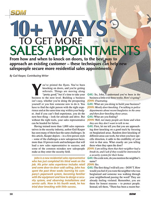 SDM Magazine-10 Ways Get Sales Apts SDM Magazine-10 Ways Get Sales Apts